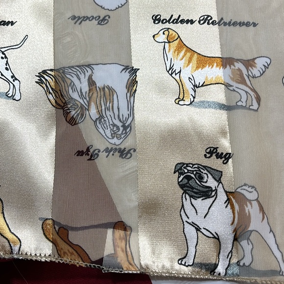 DOG silky LONG neck SCARF, lab retriever pug poodle CHOW hound terrier 13”x60” - Picture 3 of 9